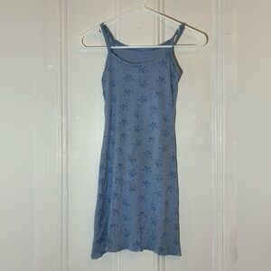 Blue Floral Mini Dress